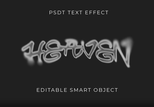 Grey Graffiti Distorted Font Urban Street Blurred Text Effect