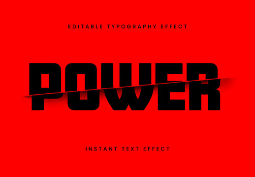 Red Diagonal Slice Bold Font Heavy Fragmented Text Effect