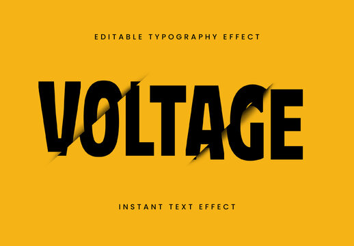 Black Slice Bold Font Sharp Strong Text Effect