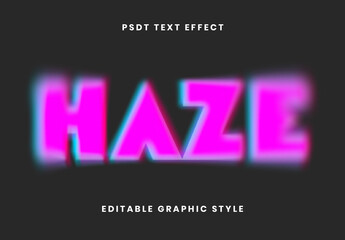 Pink Neon Bold Distorted Font Geometric Glowing Blurred Text Effect