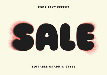 Red And Black Bold Rounded Spray Font Bubble Sprayer Text Effect