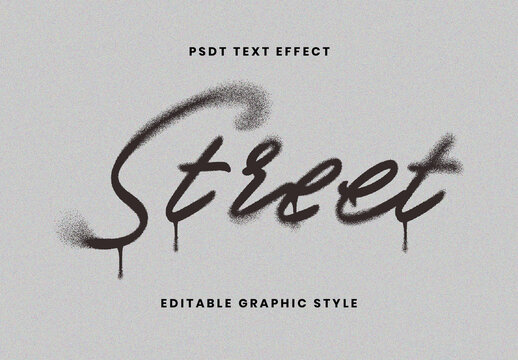 Black Street Graffiti Sprayer Font Urban Drip Text Effect