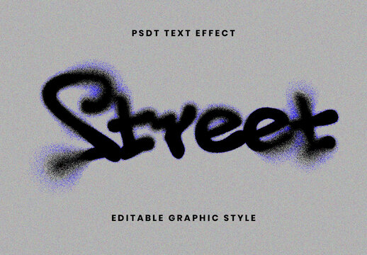 Black And Blue Spray Graffiti Font Urban Sprayer Text Effect