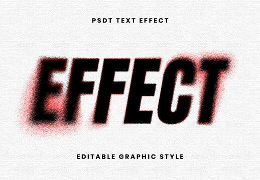 Black And Red Heavy Dissolve Font Bold Spray Text Effect