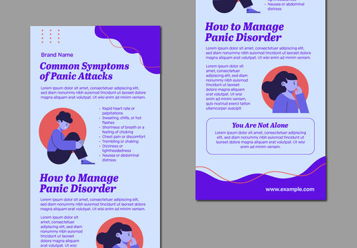 Purple And Red Panic Attack Symptoms Disorder Mental Health Support Infographic