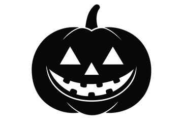 pumpkin carved grin vector icon