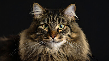 Obraz premium black cat portrait