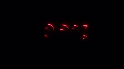 80% OFF Red Neon Text Animation | Sale & Discount Motion Graphic | Alpha Channel - Powered by Adobe