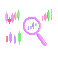 Candlestick charts under scrutiny reveal market trends and potential investment opportunities.