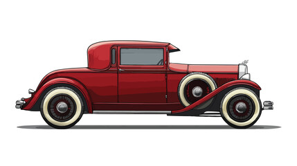 Classic Custom Rod Car Vector Illustration