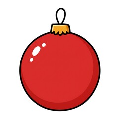 Obraz premium A vibrant red Christmas ornament, perfect for the holiday season
