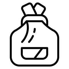 Bag Vector Line Icon Design