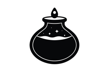 witch potion jar vector icon