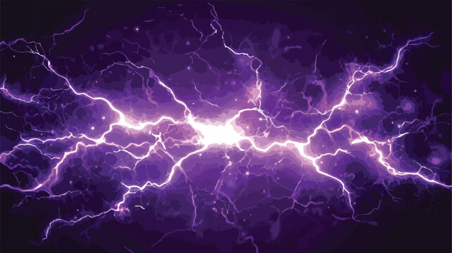 Dynamic Purple Lightning Thunderbolt Flash Effects Illuminating Image