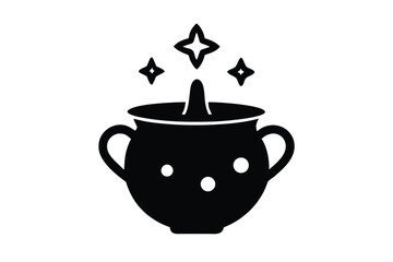 witch potion mug vector icon