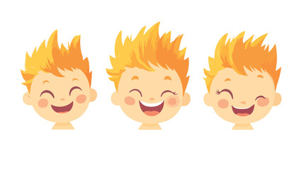 Adorable Baby's Sweet Smile with Spiky Hair - Professional Portrait