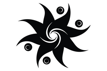 witch swirl star vector icon