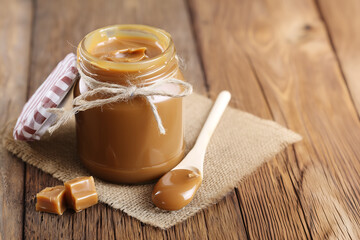 National Dishes of Argentina - Dulce de leche. Sweet caramel,