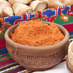 National Dishes of Hungary - Kereszet - a snack "pate" for spreading on bread made from sheep's cheese with spices (grated onion, paprika, cumin, mustard)