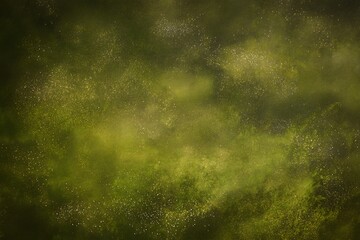 Abstract green glitter sparkling nebula background