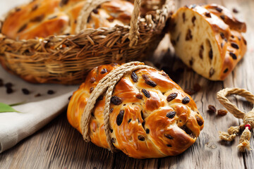 National Dishes of Hungary - Retes - a bun with apple filling, . Often prepared with dried fruits raisins

