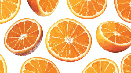 Sliced Orange Fruit Segments on Wooden Surface
