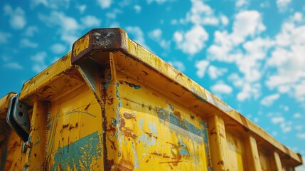 Vacant construction waste container at site. Concept: Debris Clearance
