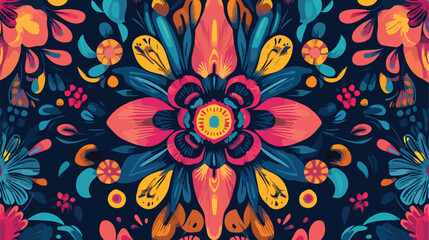 Modern Flat Vector Pattern Design Centered Illustration