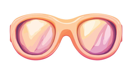 Stylish Peach Goggle on White Background for Design Projects