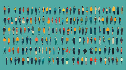 Diverse People Icons Flat Vector Illustration Centered