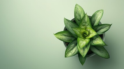Snake plant on a plain white background
