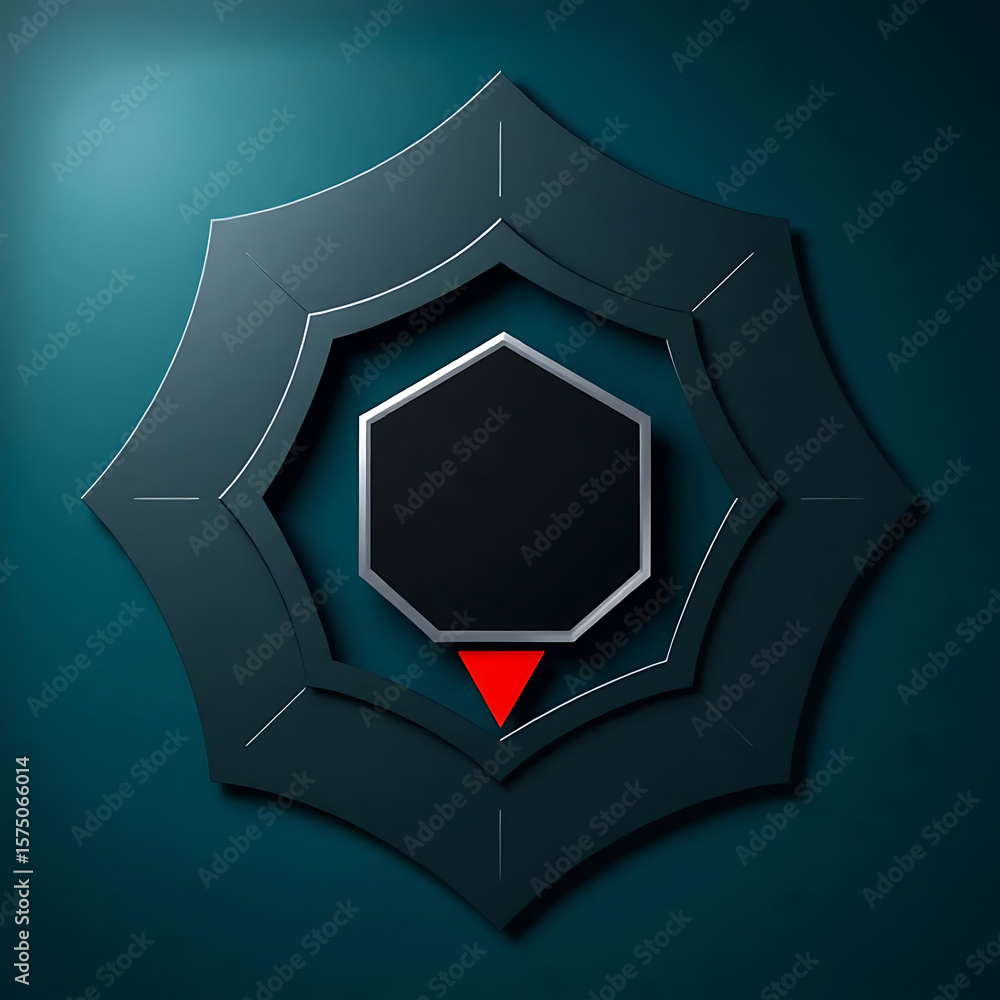 Poster a modern geometric design with octagonal and triangular shapes creates a simple and elegant abstract