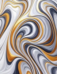 Vibrant Swirling Abstract Marble Texture with Gold Accents