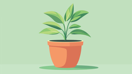 Obraz premium Simple Vector Plant Icon in Flat Style Design for Creative Projects