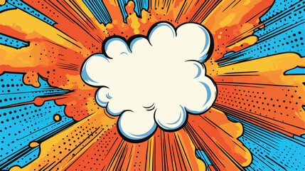 Obraz premium Vibrant Pop Art Comic Bubbles Design in Flat Vector Illustration