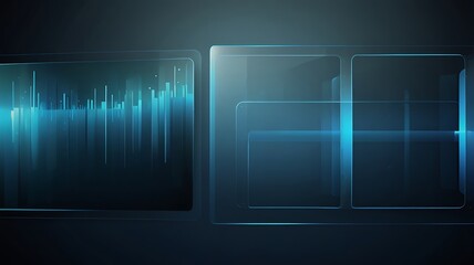 Abstract digital technology with a vibrant interface with graphical representation