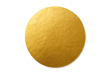 Golden foil round sticker featuring transparent background, elevating design projects with refined, luxurious aesthetic