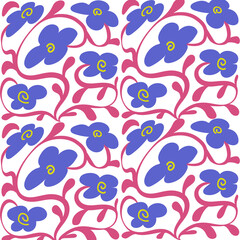 Navy​ blue​ and​ pink​ flower​