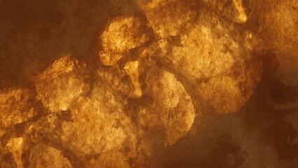 Abstract depiction of a complex geological formation showcasing the earth's raw beauty and intricate textures. The earthy tones and rough surfaces give a sense of antiquity