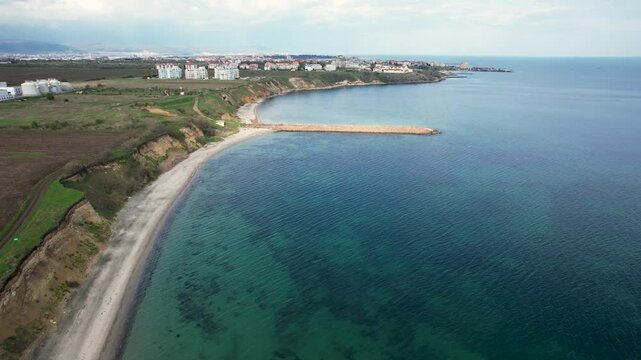 Aerial view of Avata Beach and coastline, Bulgaria.