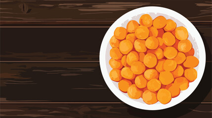 Nutritious Dried Apricots in White Bowl - Top View