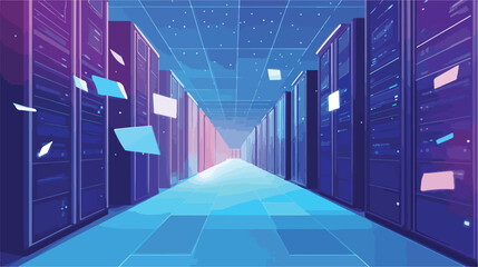 Professional Transfer Data File Vector Illustration