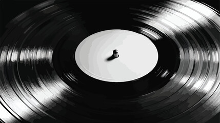 Vintage Vinyl Record Playing on Turntable Player