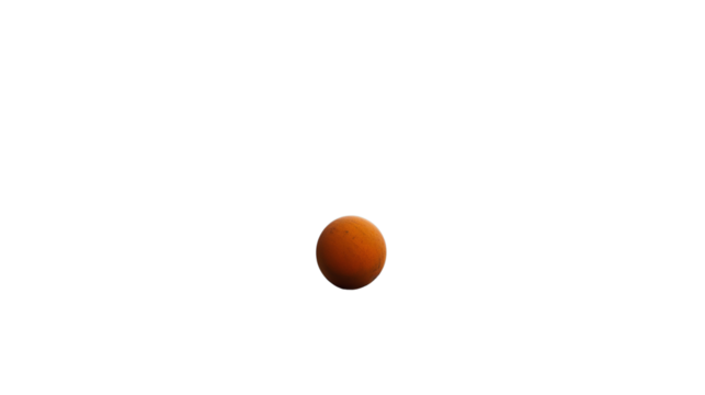 Minimal glowing sphere effect. A single isolated orange-red orb on white background .Transparent PNG. ideal for use in futuristic UI, energy core icons, or sci-fi asset placeholders.