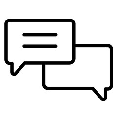 Naklejka premium Chatingvector line icon design