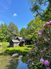 Historic and Beautiful Mabry Mill in Spring in the Blue Ridge Parkway in the State of Virginia 10