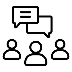 Group Chatvector line icon design