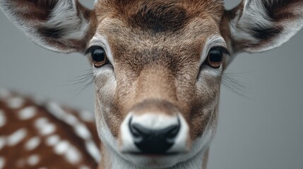 Obraz premium Close-up gaze of a deer, profound animal intimacy