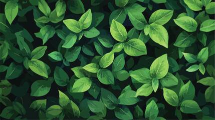 Vibrant Green Leaves on Transparent Background