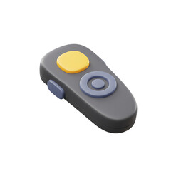 Isometric yellow and gray camera remote trigger